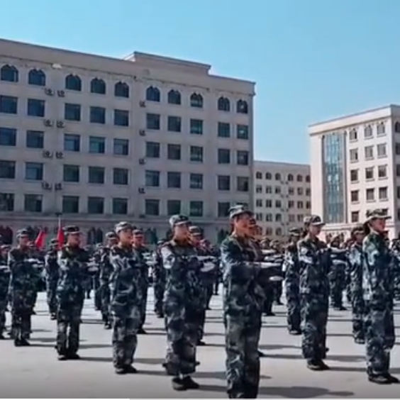 軍訓匯演精英連表演